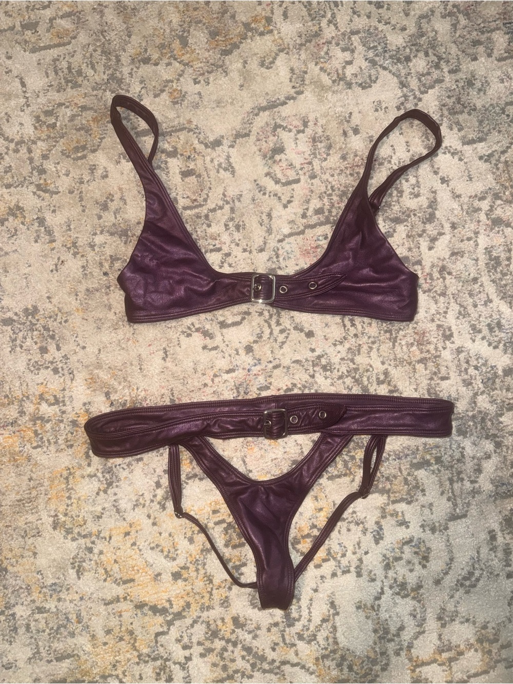 Wicked Weasel two piece wet-look bikini size XS